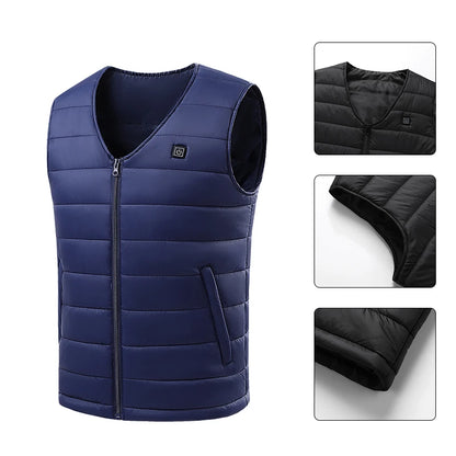Gilet Chauffant 16 Zones Homme & Femme – Veste Chauffante Hiver (Batterie USB Non Incluse)